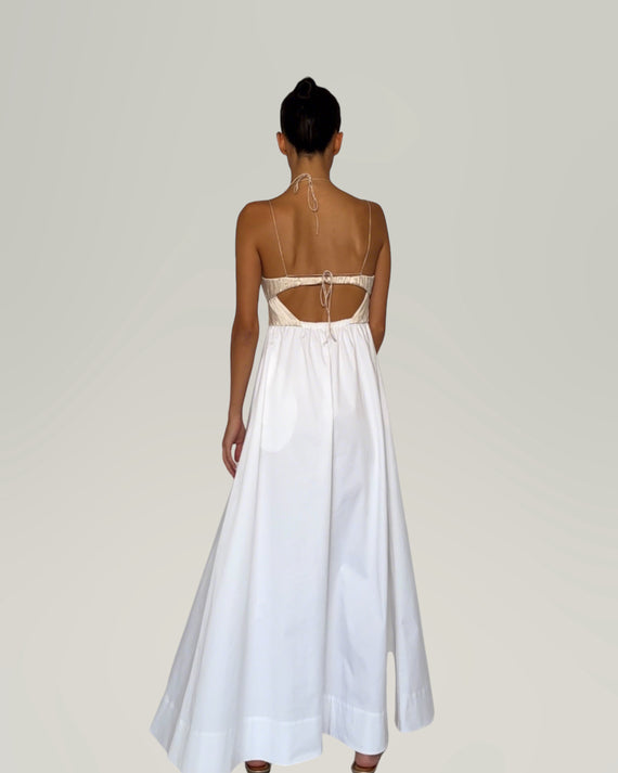 RHEA SATIN-COTTON DRESS